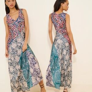 Anthropologie Kachel Silky Maxi Dress Small
